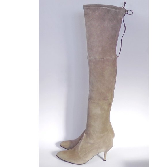 New Stuart Weitzman Over the Knee Tiemodel Heeled Boot - for Fall & Night Out - Picture 5 of 14